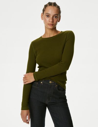 Cotton Rich Ribbed Top